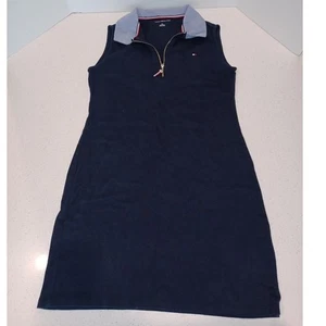 TOMMY HILFIGER Collar Sleeveless Polo Dress Women's Size SP Blue - Picture 1 of 5