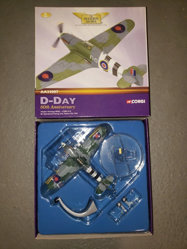 Corgi AA32007 1:72 Scale Hawker Hurricane MKIIC "LF380", FI-D, Peplow, Mid 1944 - Image 1 of 1