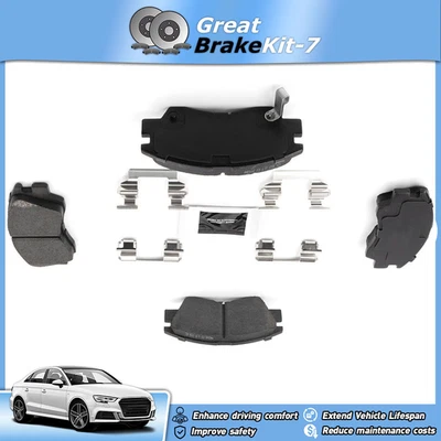 Pastillas de freno delanteras de cerámica con herrajes para Dodge Ram 50 1986 1987 1988 1989 2,0 L Foto 1 de 3