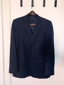 Men's Perry Ellis Portfolio Black Jacket Suit Coat Rio Blazer And Pants - Picture 1 of 13