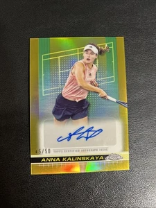 2024 Topps Chrome Tennis Anna Kalinskaya Gold Auto /50 - Picture 1 of 2