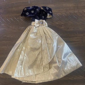 Kleid Barbie Puppengröße Kleidung Royal Fantasy Kleid Clone schwarz gold - Bild 1 von 6