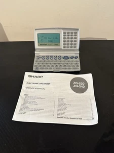 Sharp ZQ-520 Electronic Personal Organizer 1MB Tested Working - Afbeelding 1 van 10