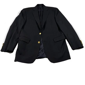 Brooks Brothers 1818 Madison Loro Piana Navy Gold Button Blazer 38R Wool Jacket - Picture 1 of 15