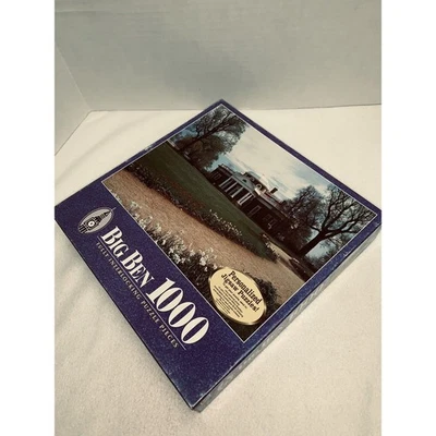 Vtg Hasbro MB Big Ben 1000 pc Jigsaw Puzzle Monticello Charlottesville VA NEW - Image 1 of 4