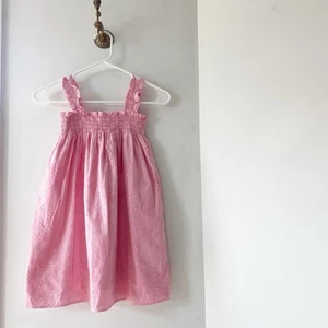 Minnow Pink Eyelet Smocked Dress • 9-10 - Picture 1 of 8