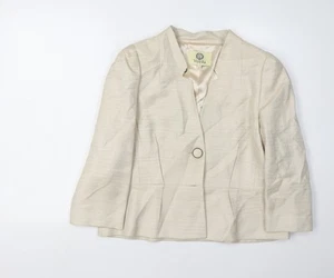 Viyella Women's Ivory Blazer Size 16 Regular Fit - Picture 1 of 12
