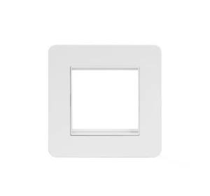 Soho Lighting Brushed Chrome Flat Plate Single Data Plate 2 Modules Blk Ins S... - Picture 1 of 6