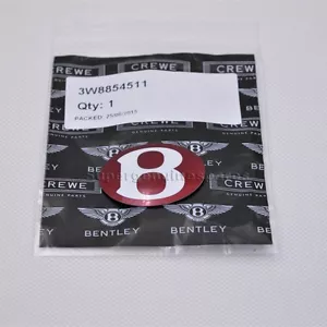 Genuine Bentley Continental Flying Spur Front Bumper Red "B "Badge 3W8854511 New - Bild 1 von 5