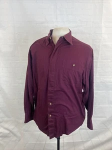 Yves Saint Laurent Men's Burgundy Red Cotton Dress Shirt SIZE L $895 - Picture 1 of 9