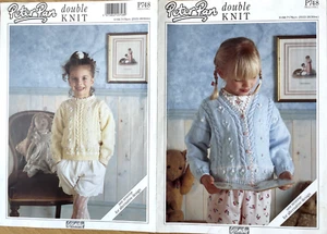 Mädchen Strickjacke + Blumen + Pullover STRICKMUSTER Blume Peter Pan 748 - Bild 1 von 9