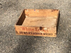 RARE Vintage Dewar's | Wooden Whisky Bottle Display Box | 13" x 11.5" x 3.5" - Picture 1 of 12