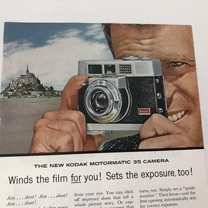 Eastman Kodak 35mm Vtg 1961 Print Ad Original Color Advertising - Picture 1 of 3