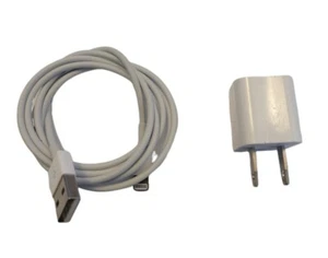 Genuine Apple 5W Lightning to USB Wall Charger WITH CABLE - Picture 1 of 3