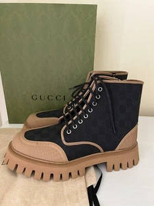 Neu im Karton Gucci Herren Monogramm Mischgewebe Street Style Stiefel G9,5 US 10 $ 1150 - Bild 1 von 11