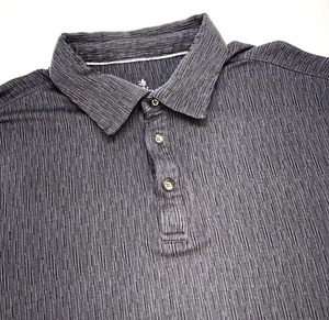 Nat Nast Luxury 3button Short Sleeve Modal Poly Shirt Men’s L Gray Black - Picture 1 of 12