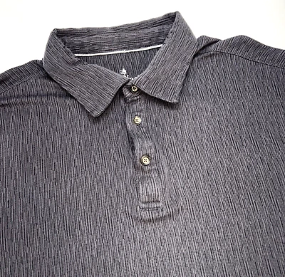 Nat Nast Luxury 3button Short Sleeve Modal Poly Shirt Men’s L Gray Black - Image 1 of 4