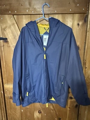 Vintage MISTY HARBOR Blue Women’s PVC Hooded Rain Jacket  Lining, Medium - Image 1 of 4