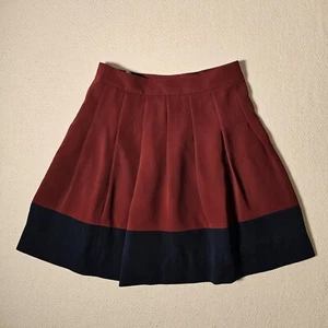 J.CREW COLORBLOCK PLISSEEROCK GR 00 seitlicher Reißverschluss kurz gefüttert - Bild 1 von 8