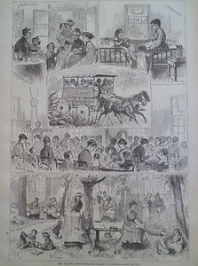 SEA SIDE SANATORIUM NEW YORK 1877 HARPER’S WEEKLY - Bild 1 von 2