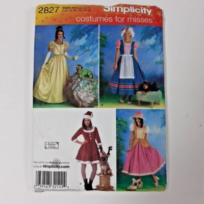 Simplicity Misses & Dog Costume Pattern 2827 Fairy Godmother, Xmas, Bo Peep Cut - Image 1 of 4