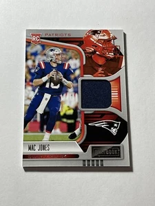 2021 PANINI PLAYBOOK MAC JONES ROOKIE MATERIALS JERSEY RC RMA-MJO PATRIOTS - Picture 1 of 2