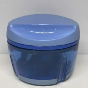 Tupperware Happy Chef Chopper Double Blade Blue Mechanical Hand Shredder 300ml - Bild 1 von 7
