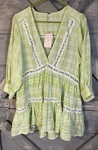 NWT Free People Size Small Fairy Core Flowy Boho Cottagecore Lace Peasant - Picture 1 of 4
