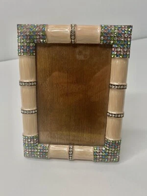 Argento SC Swarovski Crystal Pink Enamel Easel Back Picture Frame 3.5x5” - Image 1 of 4