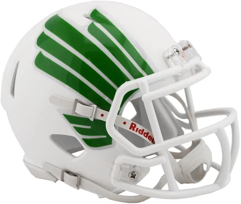 North Texas Mean Green Riddell Matte White Speed Mini Helmet Cover