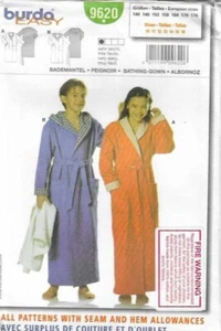 90 BURDA 9620: TEEN'S ROBE SIZE 10-16 SEWING PATTERN - Picture 1 of 2