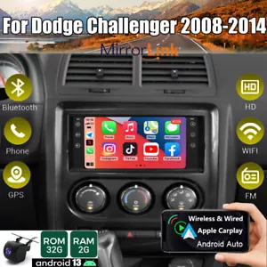 For 2008-2014 Dodge Challenger Apple Carplay Car Radio GPS NAVI WIFI Android 13 - Picture 1 of 24