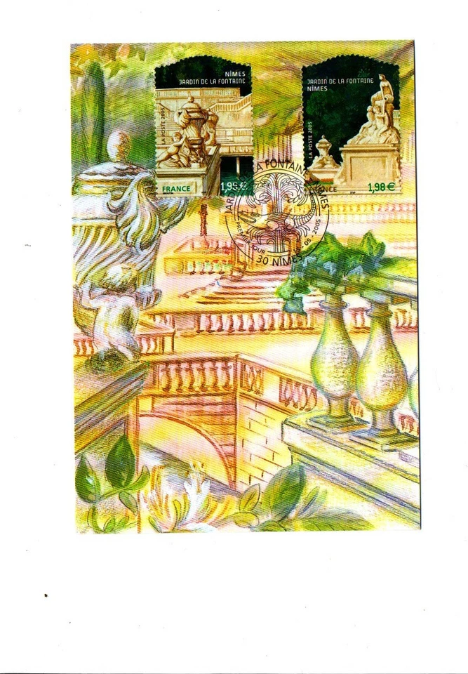 2 cartes postale du premier jour (1er jour) de 2005 avec les timbres n°3786/3787 - Photo 1/1