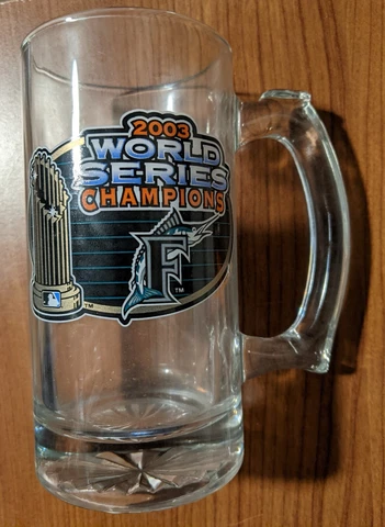 Miami Florida Marlins 2003 World Series Mug Glass - Fast Shipping Cover
