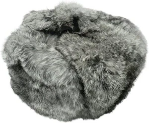 Cappello Colbacco in Pelliccia di Coniglio Colore Grigio Taglie Varie - Foto 1 di 5