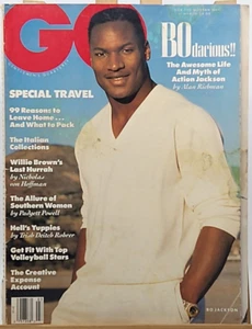 1990 MARCH GQ MAGAZINE - BO JACKSON BEAUTIFUL FRONT COVER - L 6566 - Picture 1 of 2