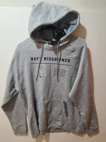 XL - Navy Naval Academy Midshipmen football Hoodie sweatshirt UNDER ARMOUR nwt Cover