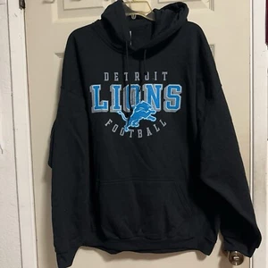DETROIT LIONS BLACK HOODIE Size 2XL NWOT - Picture 1 of 4