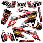 2014 2015 2016 2017 CRF 250 R GRAPHICS KIT HONDA JET FIGHTER : RED / GREY DECALS