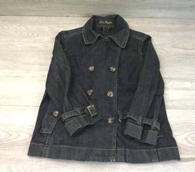 Chaqueta vaquera pequeña azul abotonada Ann Taylor para mujer  Foto 1 de 4