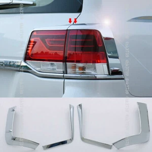 For Toyota Land Cruiser LC200 2016-2019 Chrome Rear Tail Light Lamp Trim Strips - Picture 1 of 5