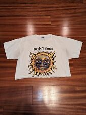 Vtg 90s Sublime T-shirt Double Sided Skunk Records Cut Crop Top Band Tee L 40 Oz