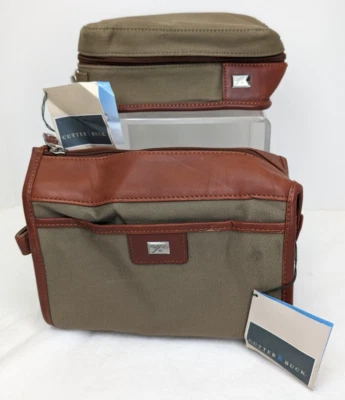 NUEVO Cutter & Buck Hombres Valet Artículos de Aseo Afeitado valioso Accesorio Estuche Juego de 2 Foto 1 de 4