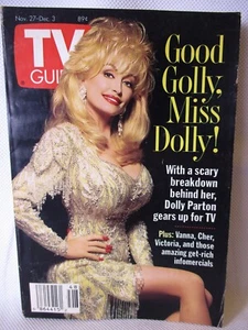 TV Guide 2122 27. November 1993 Dolly Parton Vanna White, Cher, Memphis Edition - Bild 1 von 2