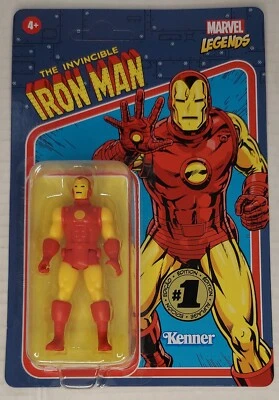 IRON MAN Marvel Legends Clásico Retro 3.75" Figura 1ª EDICIÓN Sin Código de Barras Foto 1 de 4