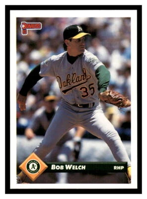 1993 Donruss  #579 Bob Welch - Oakland Athletics - Image 1 of 2