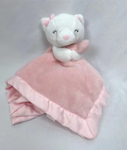 Carters White Bear Pink Lovey Security Blanket 14x14" - Picture 1 of 5