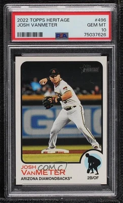 2022 Topps Heritage High Number SP Josh VanMeter #496 PSA 10 GEM MT - Image 1 of 2