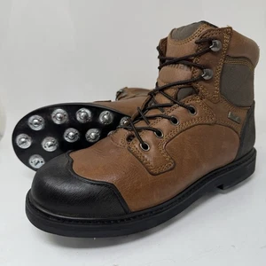 Hoffman Bitterroot Logger Lineman Spiked Boots Italy 8” Mens Sz 10 E Wide - Picture 1 of 14