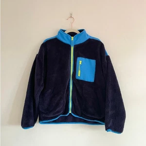 J.Crew – Superplush Colorblock Sherpa Full-Zip Jacket Size M - Picture 1 of 7